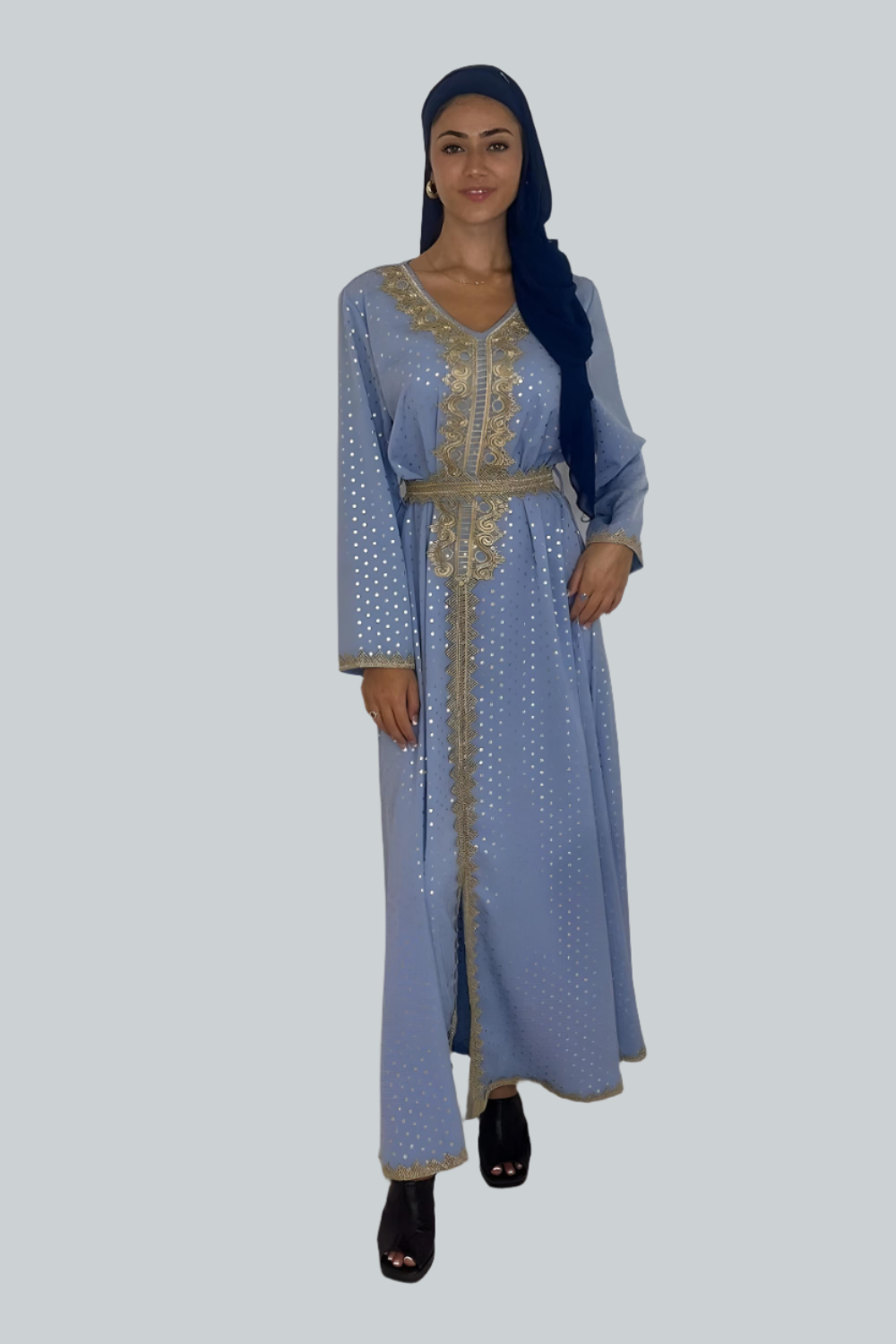 Embroidered Moroccan Style Traditional Celebration Dress