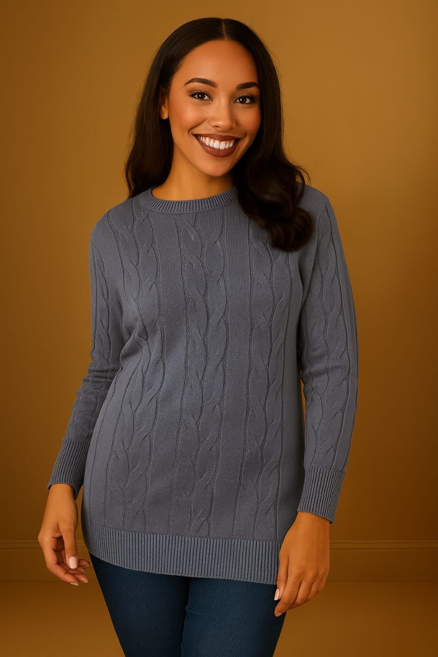 Arrow Knit Stripes Pullover