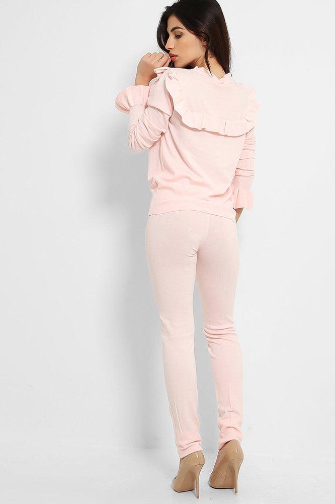 Frilled Neckline Bow Detail Set-SinglePrice