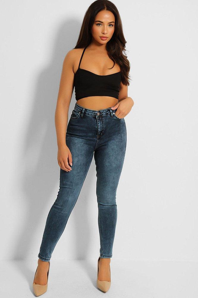 Blue Stone Wash Super Skinny Jeans-SinglePrice