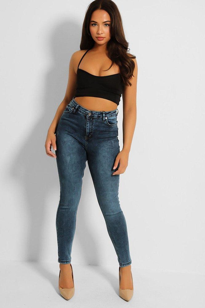 Blue Stone Wash Super Skinny Jeans-SinglePrice