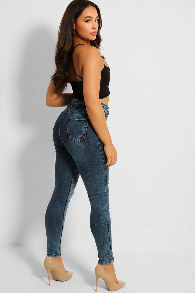 Blue Stone Wash Super Skinny Jeans-SinglePrice