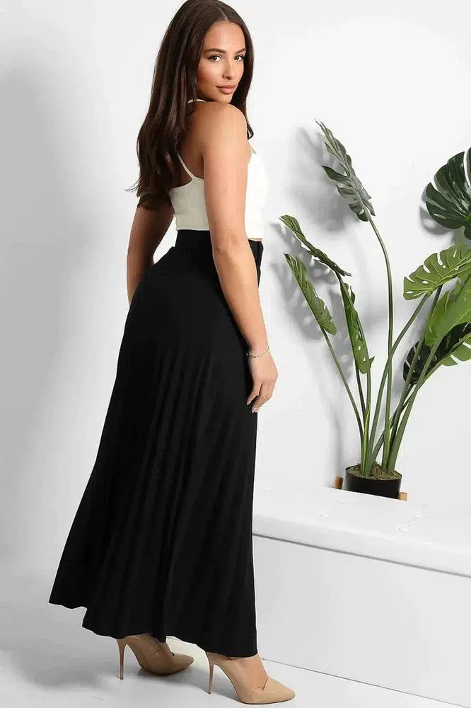 Belted Pleated Modest Skirt-SinglePrice