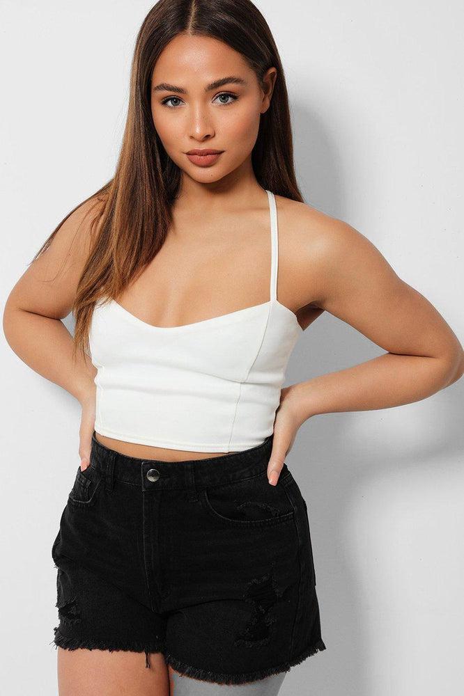 Black Distressed Details Raw Hem Denim Mini Shorts-SinglePrice