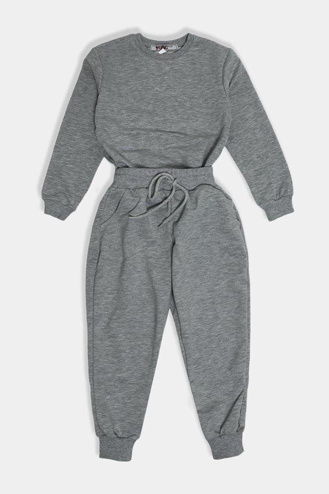 Grey Cartoon Character Back Kids Tracksuit-SinglePrice