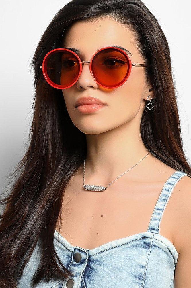 Large Round Retro Sunglasses-SinglePrice