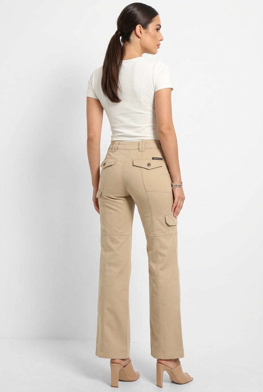 Distressed Pockets Heavy Duty Cargo Trousers-SinglePrice
