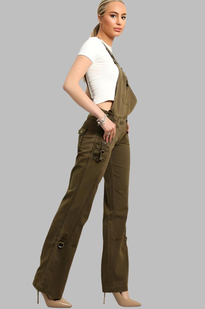 Heavy Duty Denim Utility Pockets Dungarees-SinglePrice