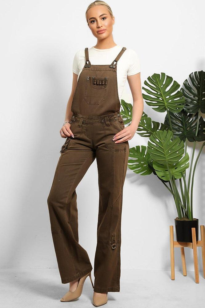 Heavy Duty Denim Utility Pockets Dungarees-SinglePrice