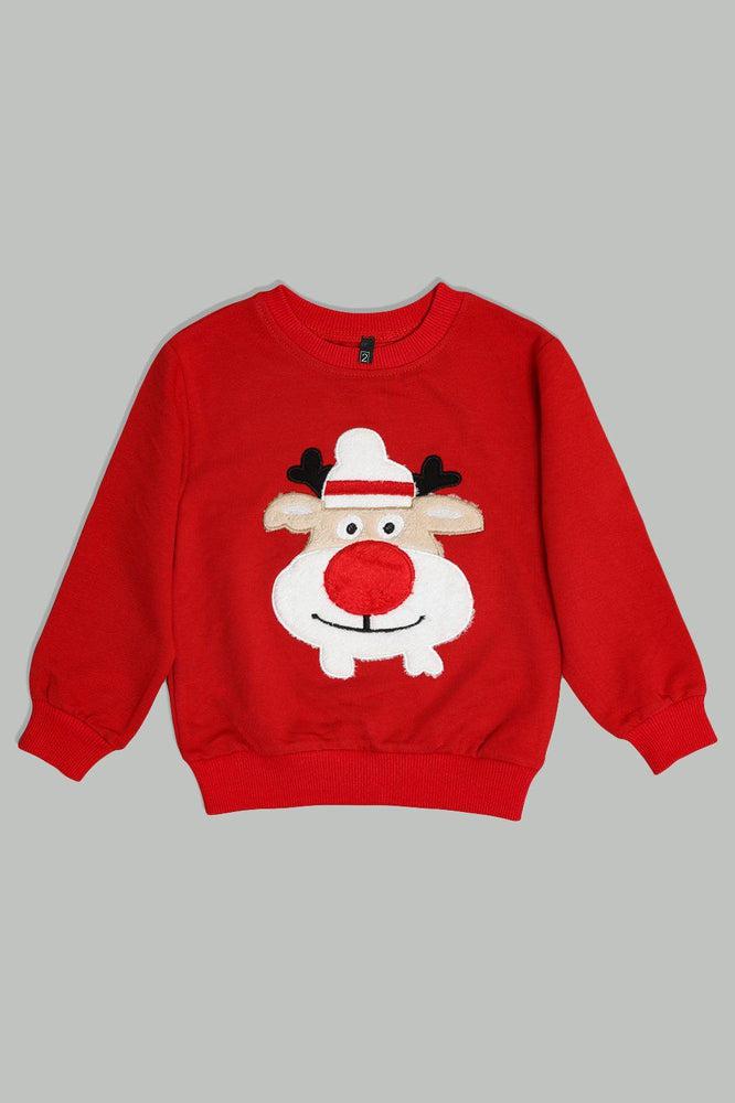 Red Deer Christmas Kids Sweatshirt-SinglePrice