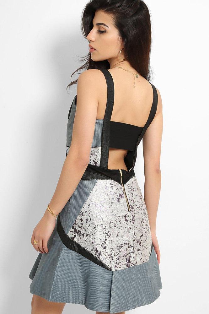 Slate Black Textured Finish Marble Splash Structured Dress-SinglePrice