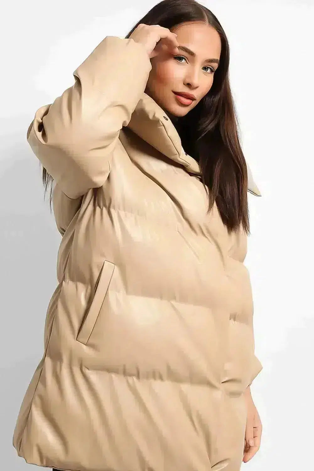 Thick Oversized Puffer Jacket-SinglePrice