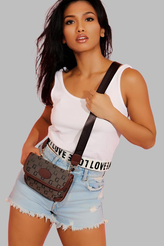 Logo Print Mini Cross Body Bag-SinglePrice