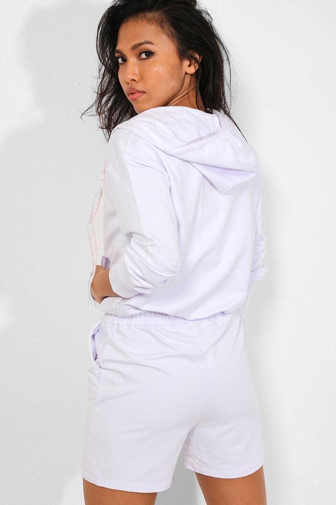 White Slogan Laces 3 Piece Tracksuit-SinglePrice