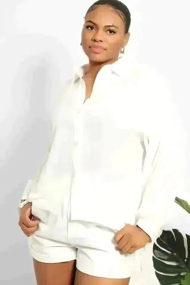 Drawstring Detail To Front And Sleeves Shirt-SinglePrice