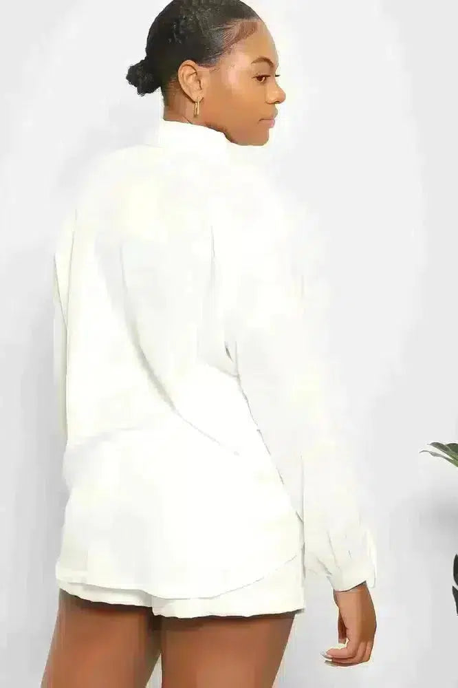 Drawstring Detail To Front And Sleeves Shirt-SinglePrice