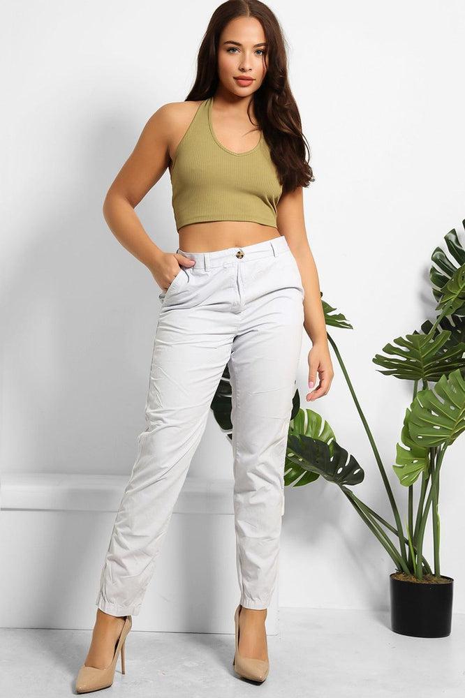 Organic Crinkled Cotton Slacks Trousers-SinglePrice