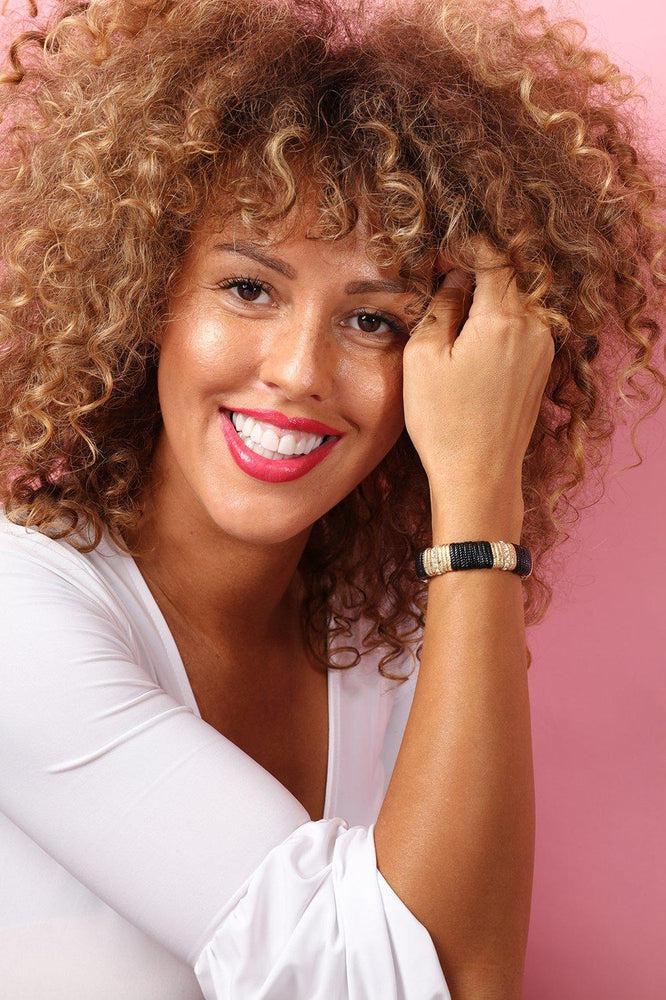 Black Gold Stretch Bracelet-SinglePrice