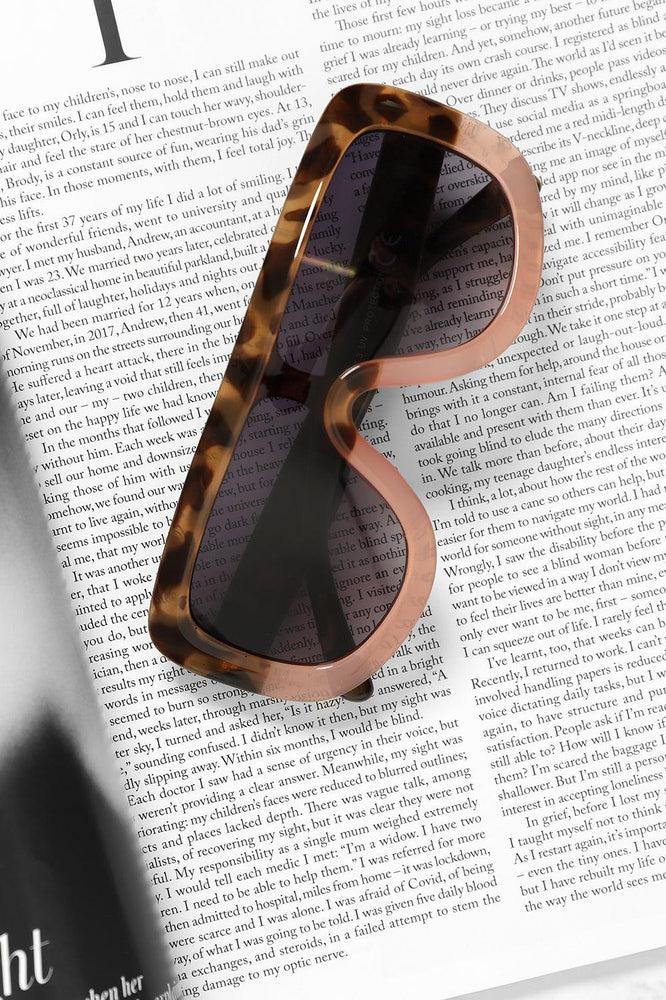 Large Straight Top Leopard Print Sunglasses-SinglePrice