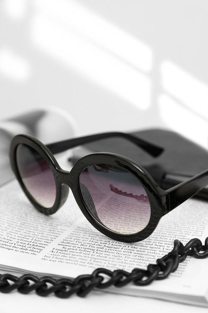 Large Round Marble Print Sunglasses-SinglePrice