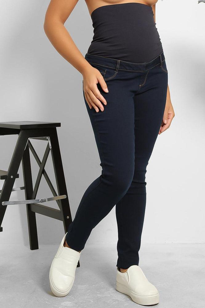 Soft Cotton Bump Skinny Maternity Jeans-SinglePrice