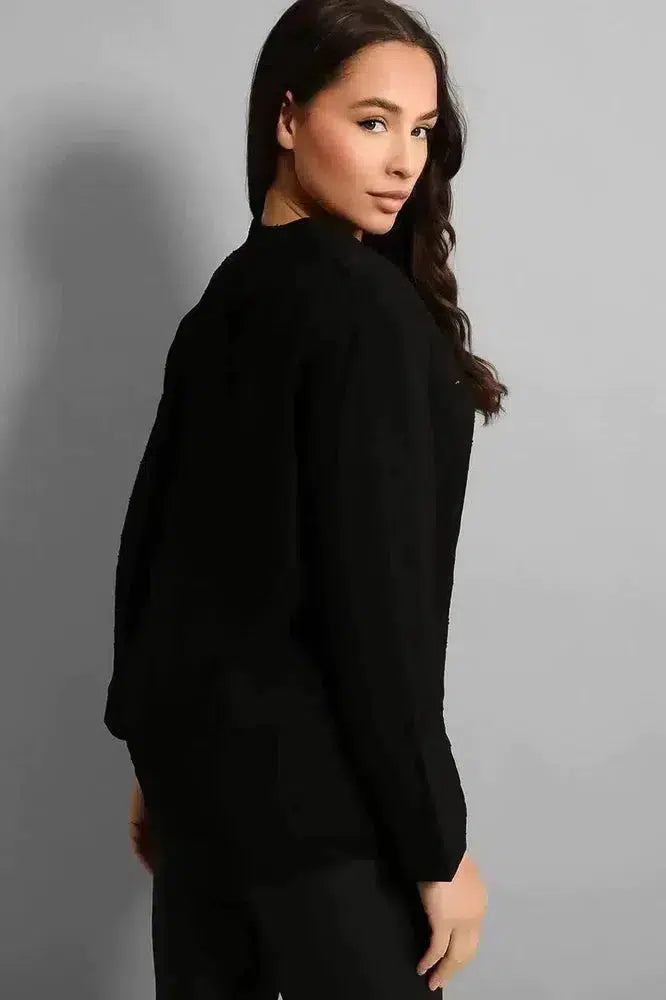 Swiss Polka Dot V-Neck Blouse-SinglePrice