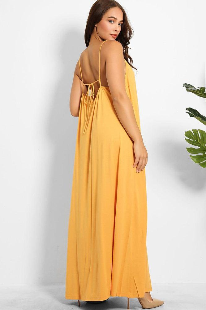 Strappy Low Back Cotton Maxi Sun Dress-SinglePrice
