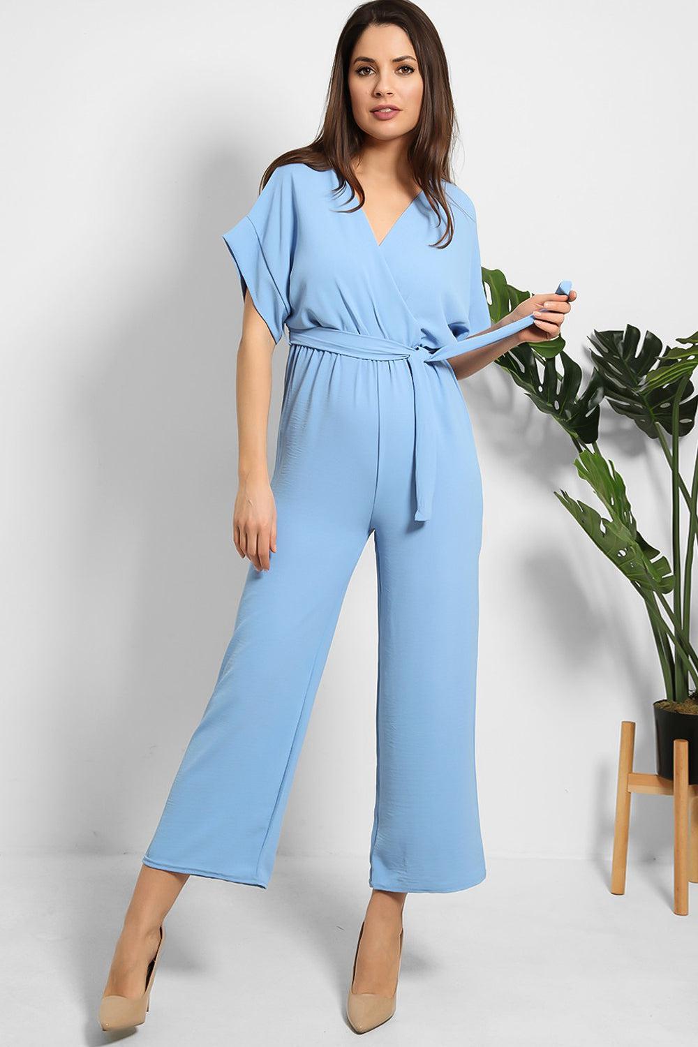 Self Tie Belt Light Jumpsuit-SinglePrice