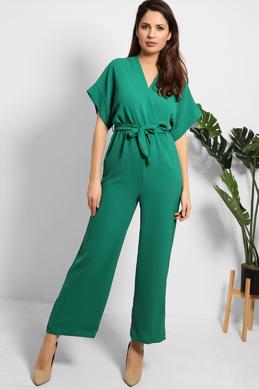 Self Tie Belt Light Jumpsuit-SinglePrice