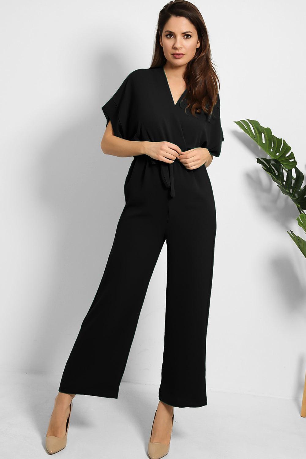 Self Tie Belt Light Jumpsuit-SinglePrice