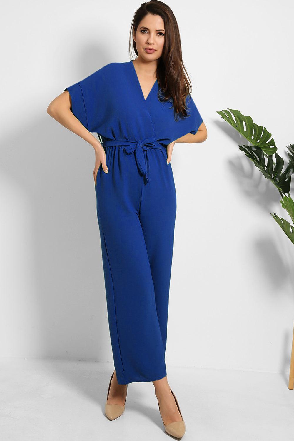 Self Tie Belt Light Jumpsuit-SinglePrice