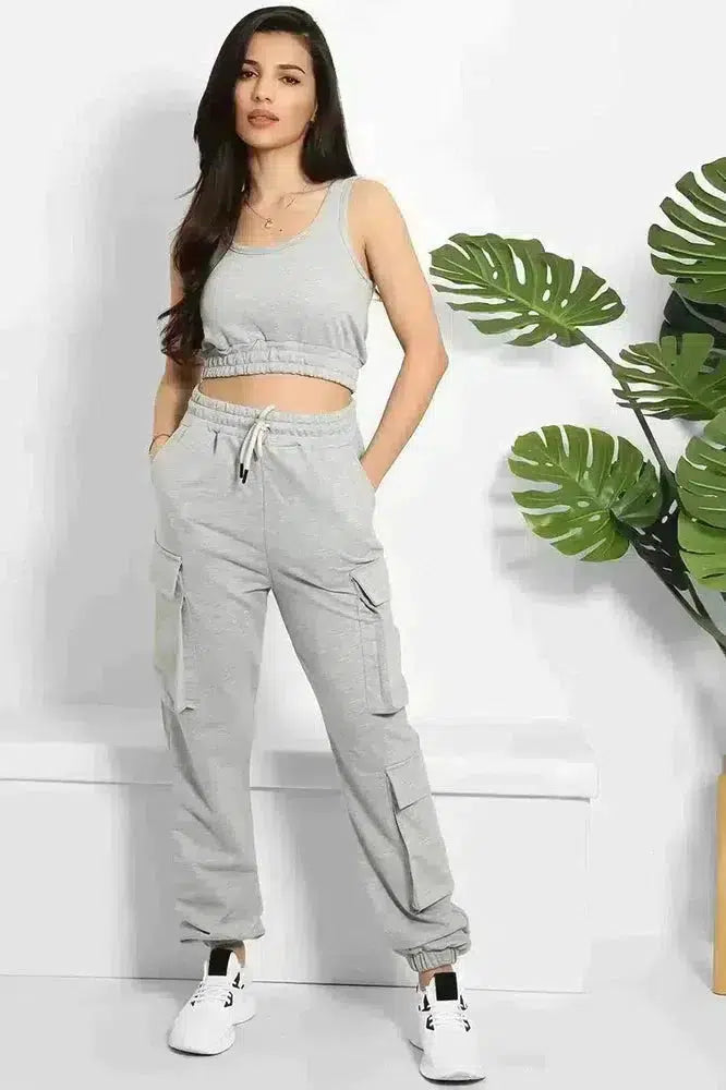 Crop Top and Utility Cargo Pants Set-SinglePrice