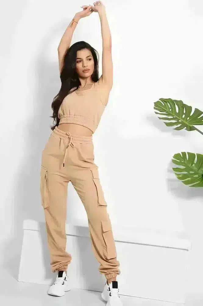 Crop Top and Utility Cargo Pants Set-SinglePrice
