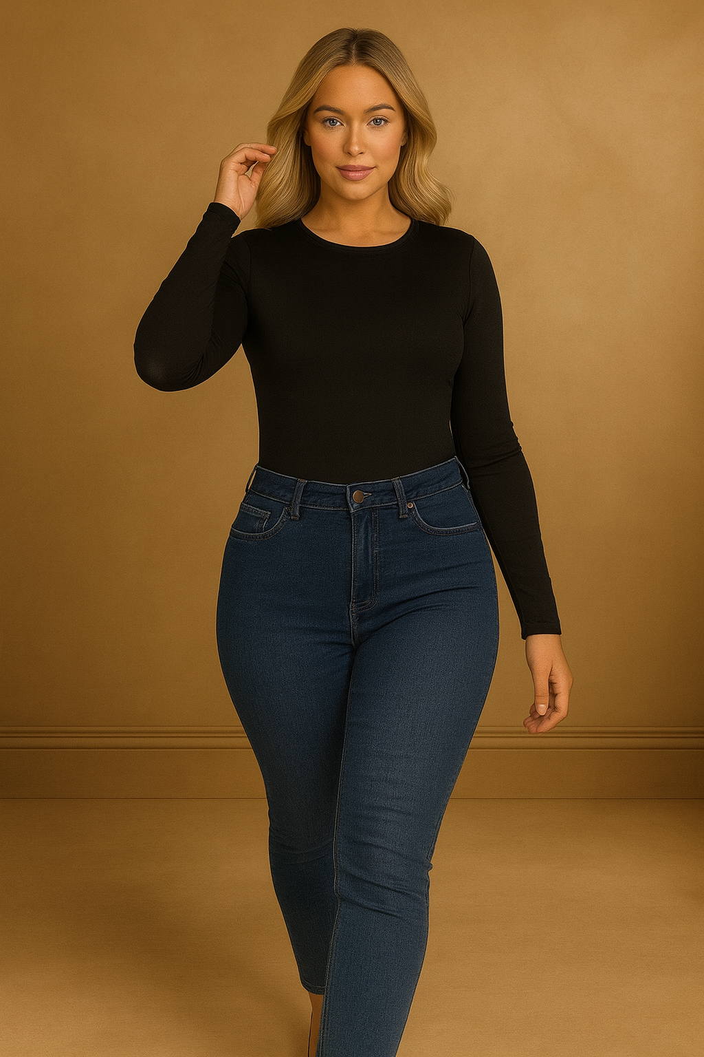 Scoop Neck Slinky Bodysuit