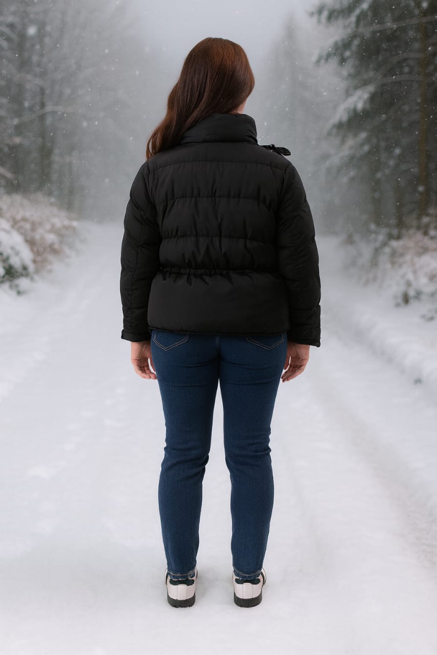 Lightly Padded Drawstring Spring Jacket