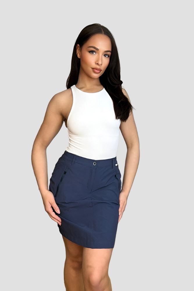 Zipped Details Smart Mini Skirt-SinglePrice
