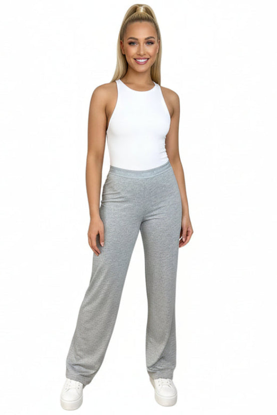 Cotton Blend Logo Elastic Band Waist Loungewear Joggers-SinglePrice