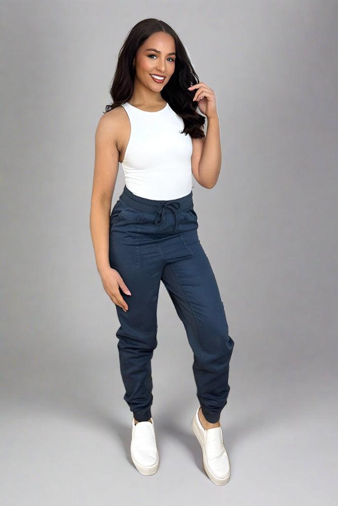 Elastic Waist Lightweight Cargo Trousers-SinglePrice