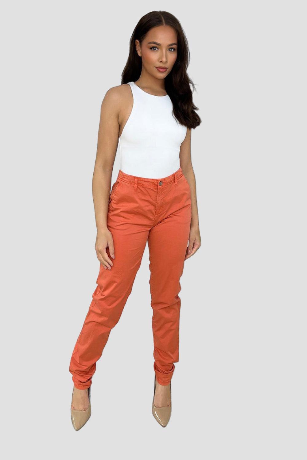 Cotton Blend Lightweight Slacks Trousers-SinglePrice