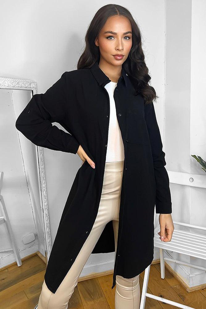 100% Cotton Longline Shirt-SinglePrice