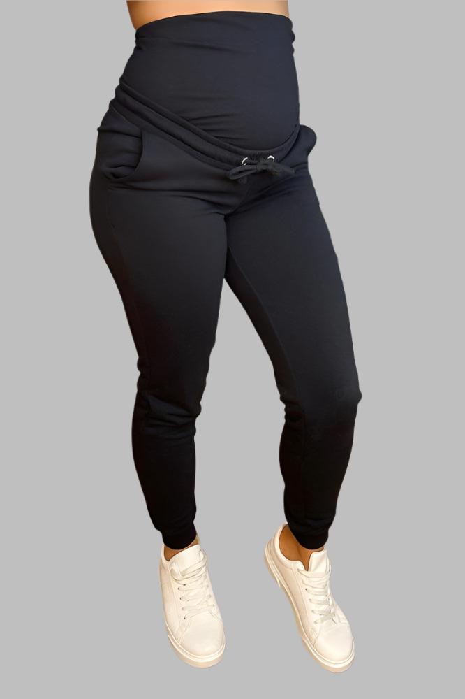 Bump Cover Cotton Blend Maternity Joggers-SinglePrice