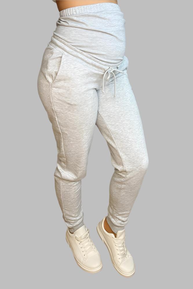 Bump Cover Cotton Blend Maternity Joggers-SinglePrice