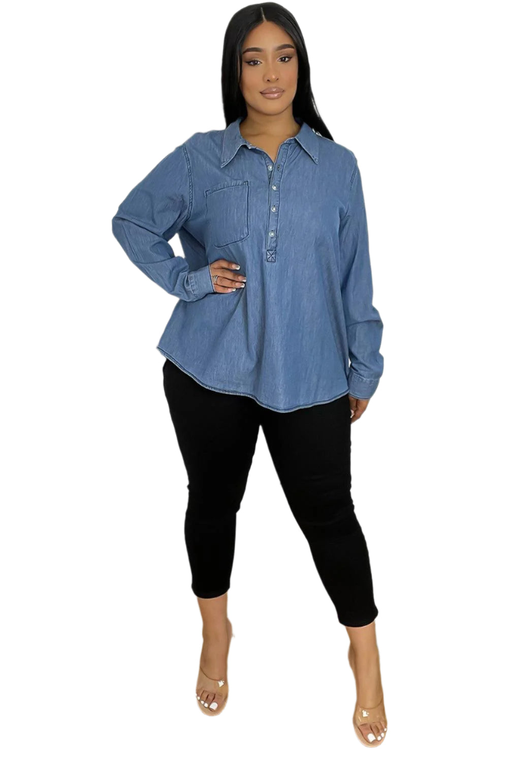 Elastic Waistband Cropped Jeggings-SinglePrice