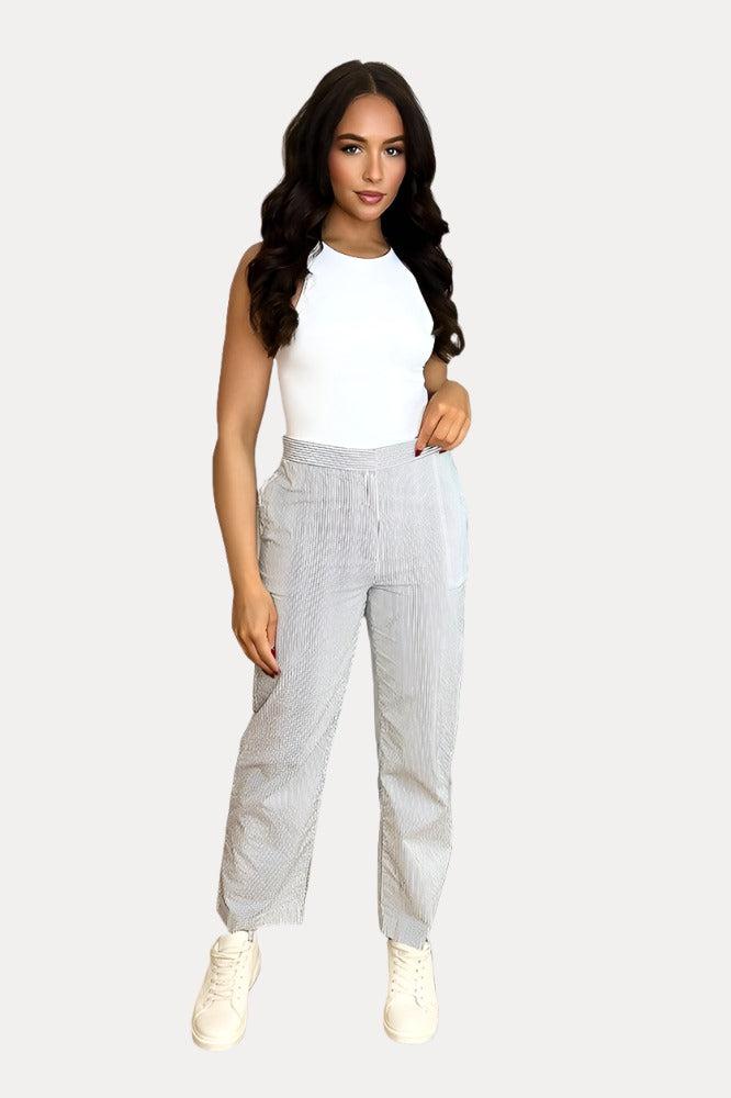 Pinstripe Smart Trousers-SinglePrice