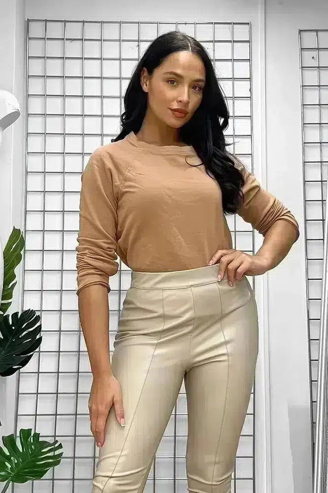 Raw Finish Hem Cropped Sweatshirt-SinglePrice