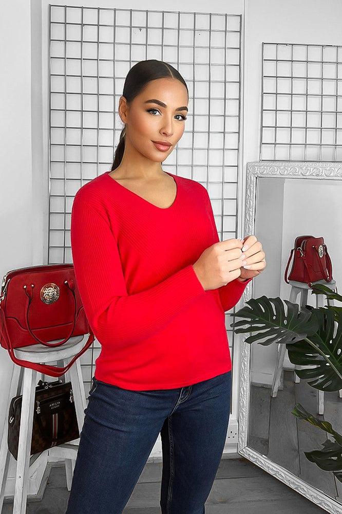 Soft Knit V-Neck Classic Pullover-SinglePrice