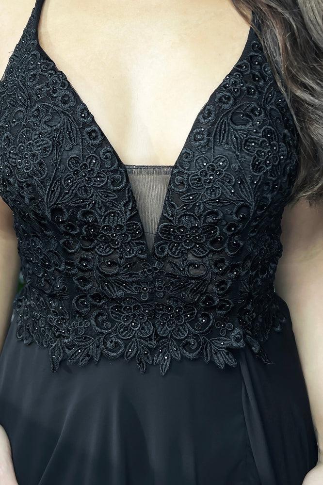 Lace And Sequins Embellished Occasion Maxi Dress-SinglePrice