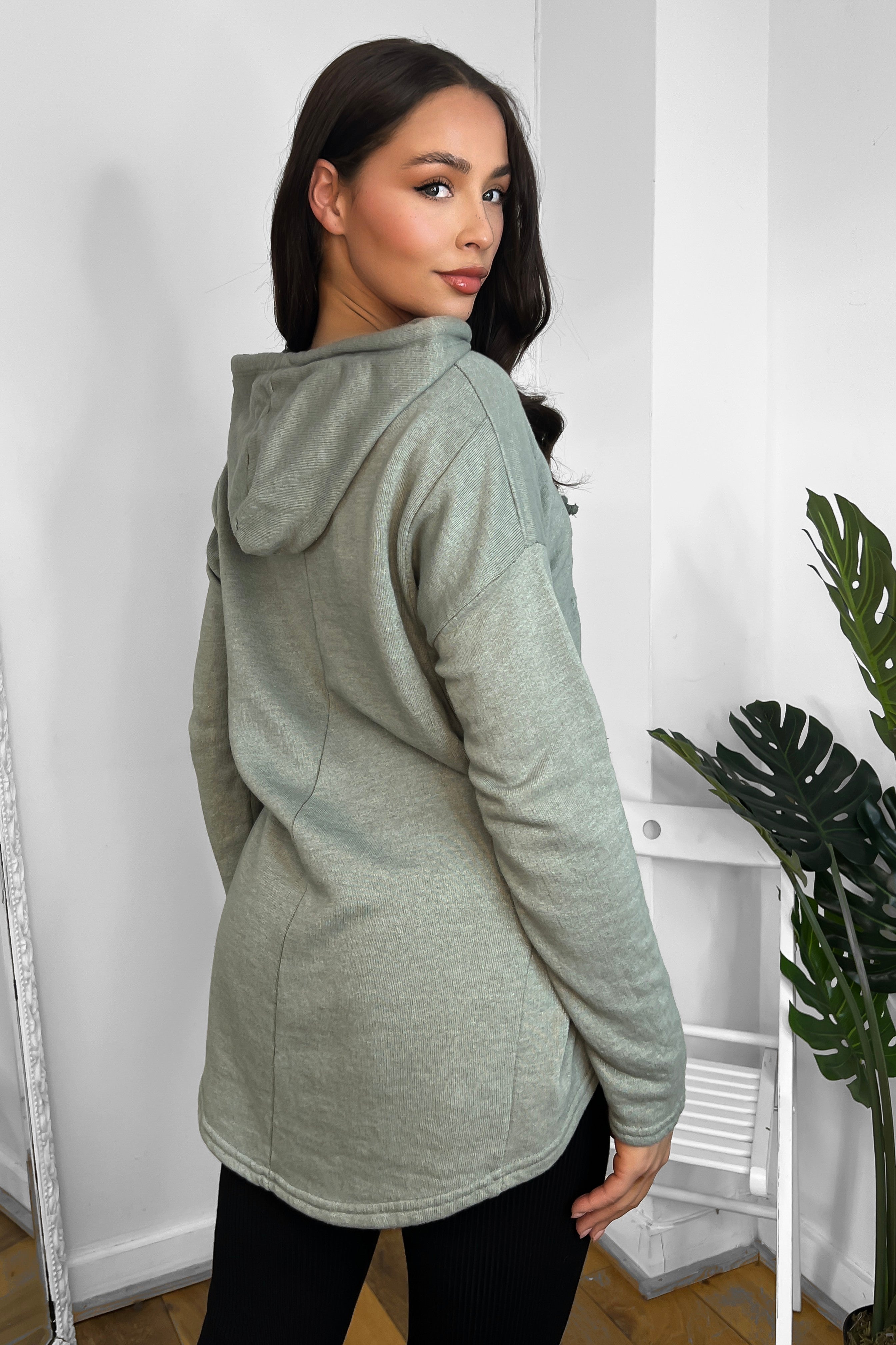 Cotton Blend Embossed Design Hoodie-SinglePrice