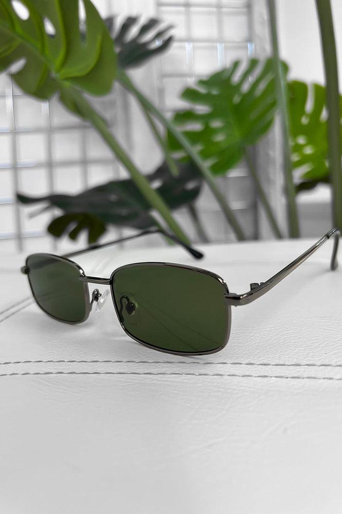 Medium Square Metal Frame Sunglasses-SinglePrice