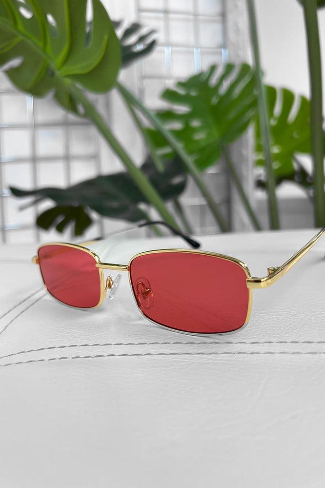 Medium Square Metal Frame Sunglasses-SinglePrice